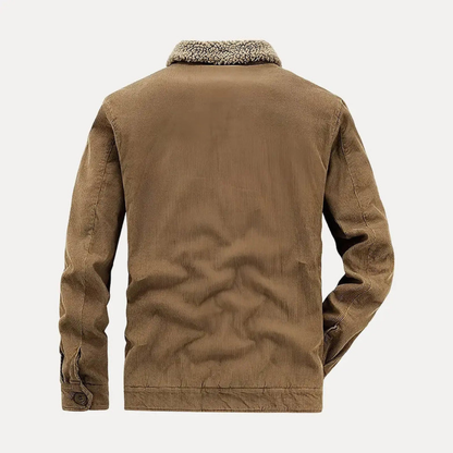 Warm Men's Sherpa Lined Button Jacket