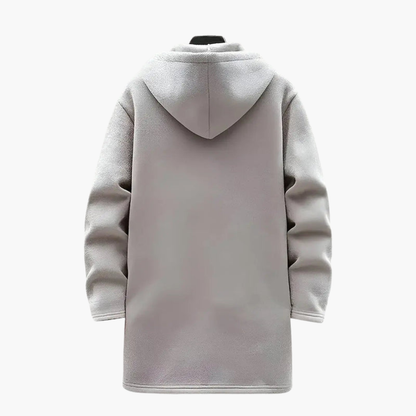 Warm Hooded Coat with Fleece Lining and Zip Pockets