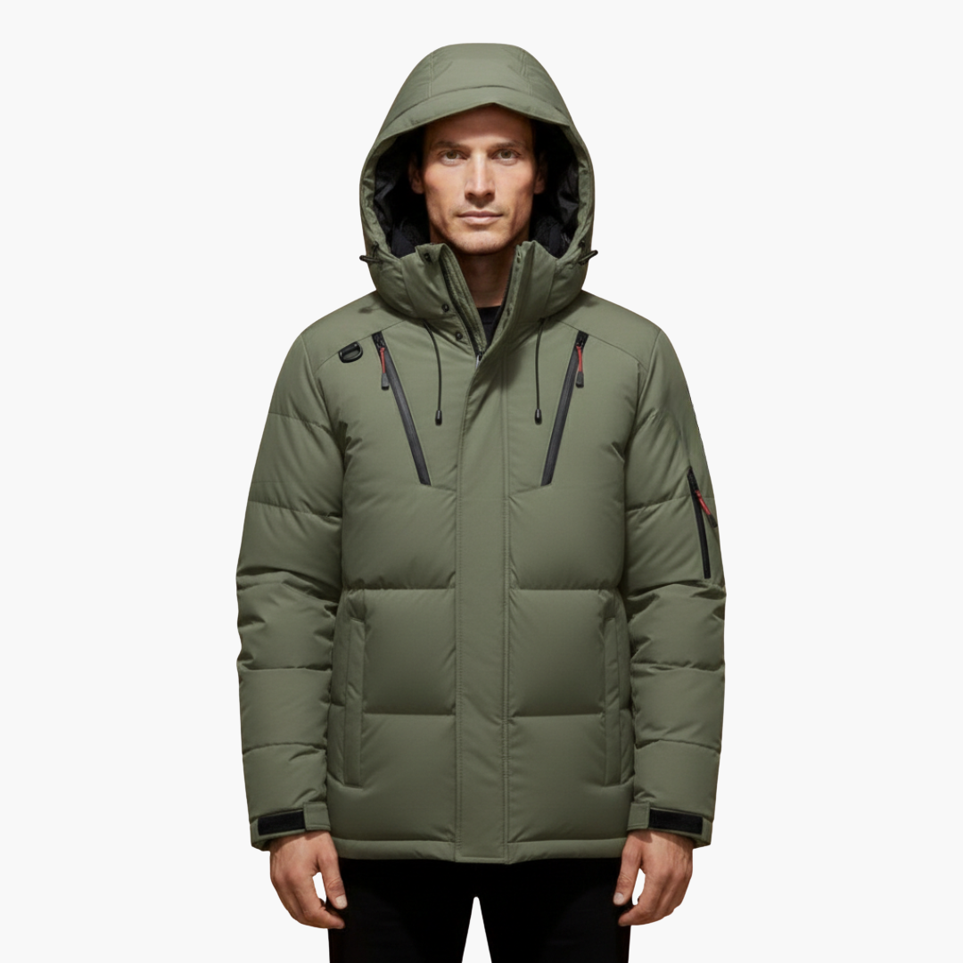 Warm Waterproof Men's Zip Up Hoodie Jacket