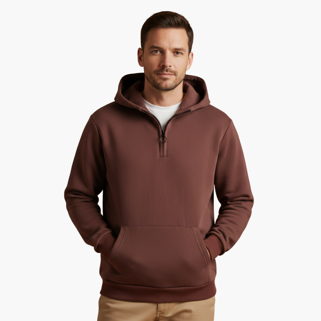 Casual Zip Up Hooded Sweatshirt for Men