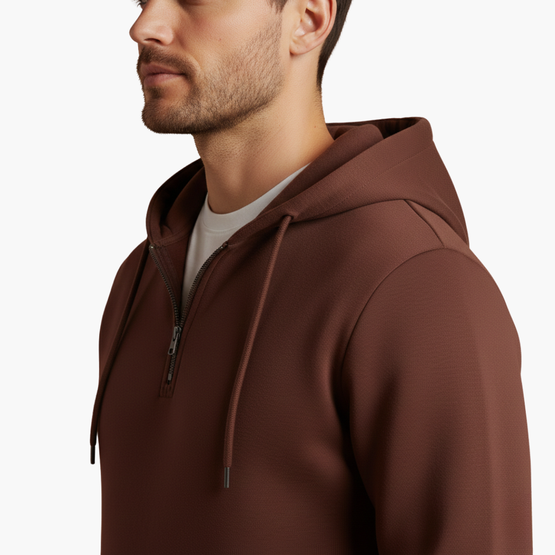Casual Zip Up Hooded Sweatshirt for Men