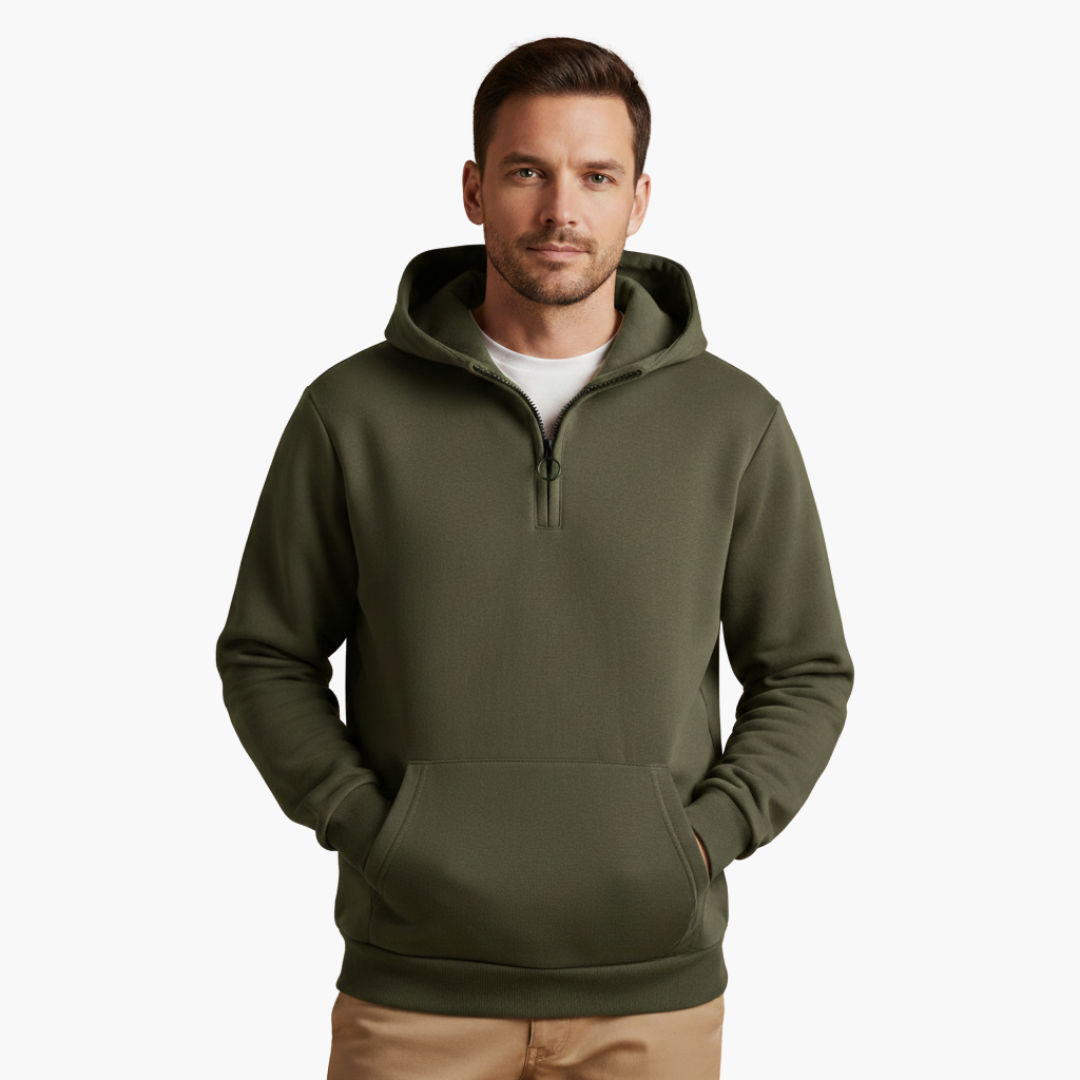 Casual Zip Up Hooded Sweatshirt for Men