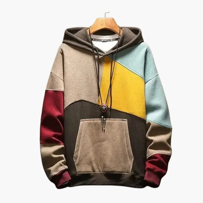 Casual Patched Pocket Hooded Sweatshirt