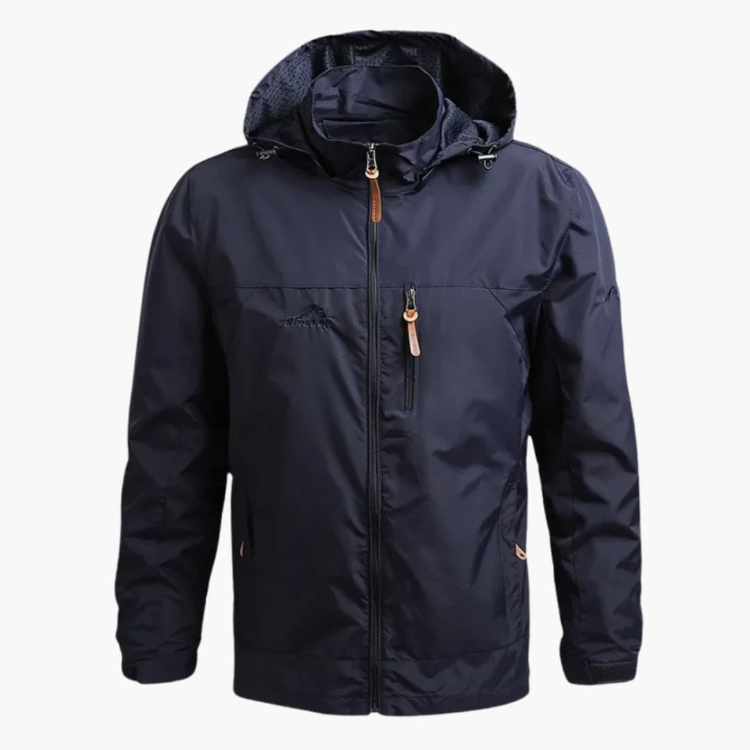 Waterproof Hooded Full Zip Men's Coat