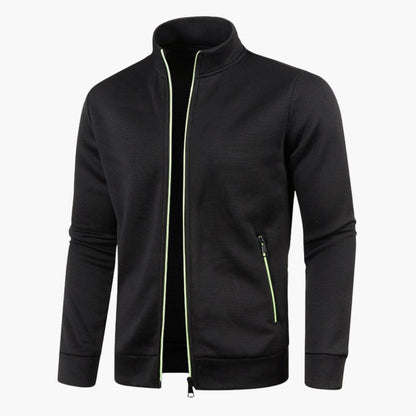Waterproof Zip Up Mens Coat with High Collar
