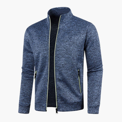 Waterproof Zip Up Mens Coat with High Collar