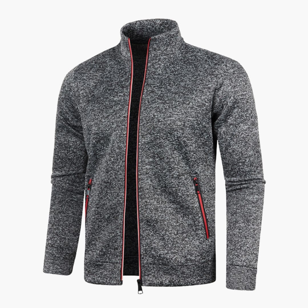 Waterproof Zip Up Mens Coat with High Collar