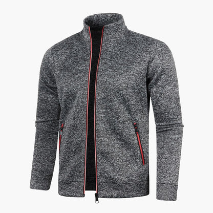 Waterproof Zip Up Mens Coat with High Collar