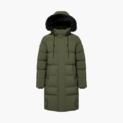 Waterproof Men's Parka Coat with Hood and Zip - Olytrend