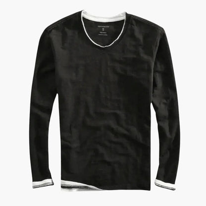 Casual V Neck Mens Button Down Shirt