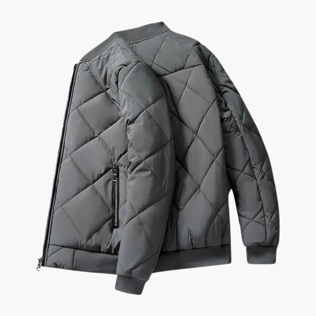 Warm Insulated Mens Jacket with Fleece and Zip Pockets