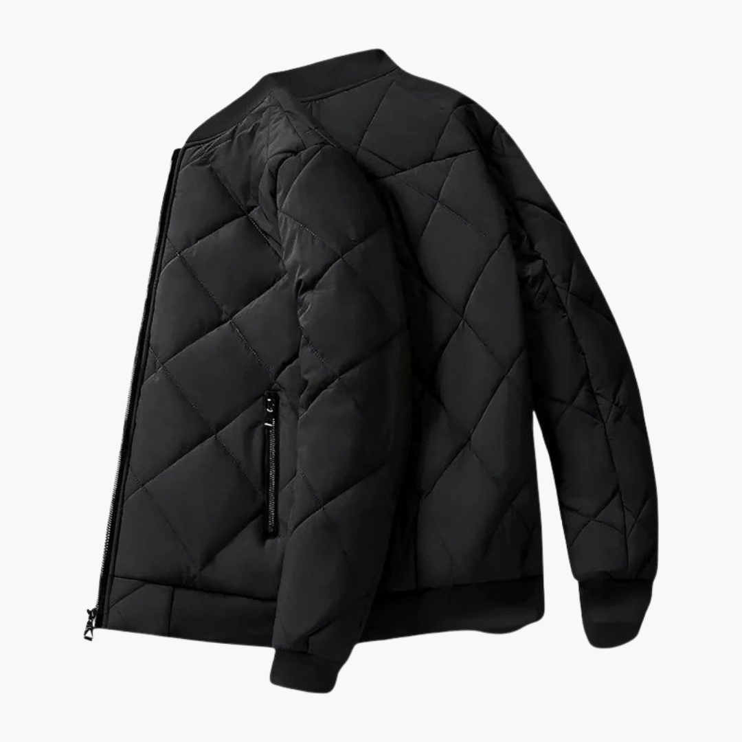 Warm Insulated Mens Jacket with Fleece and Zip Pockets