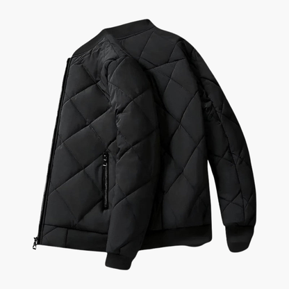 Warm Insulated Mens Jacket with Fleece and Zip Pockets