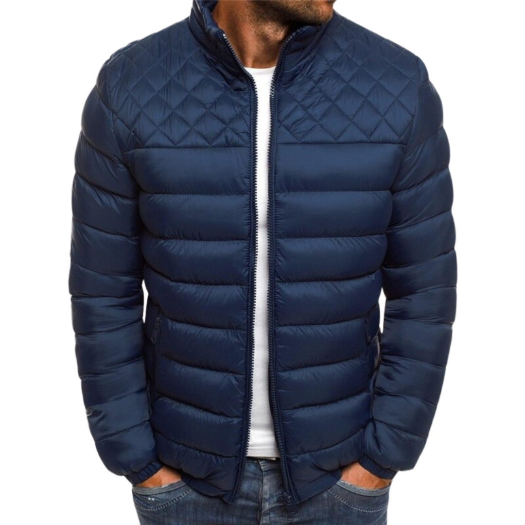 Warm Padded Mens Zip Up Jacket with Long Sleeves