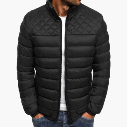 Warm Padded Mens Zip Up Jacket with Long Sleeves
