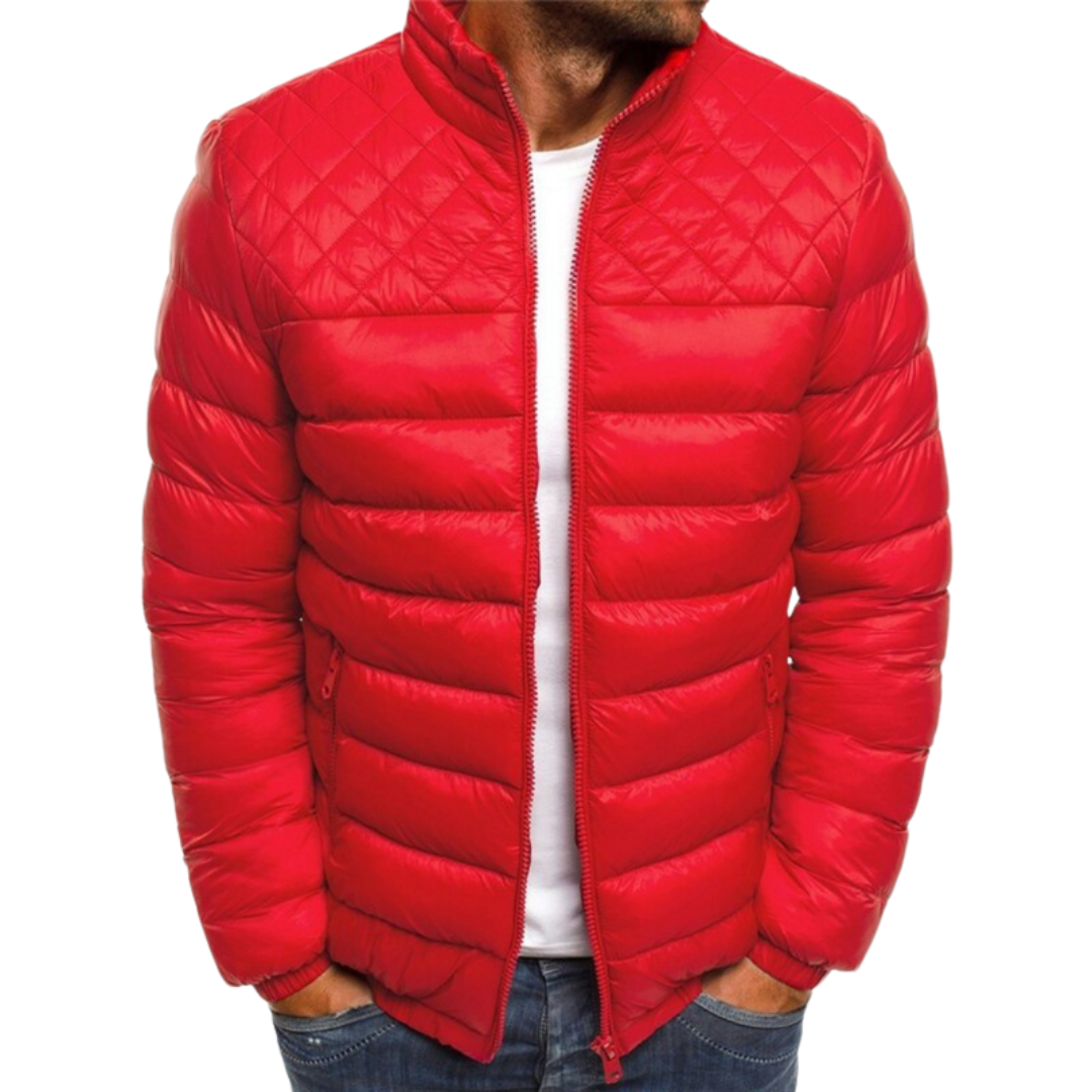 Warm Padded Mens Zip Up Jacket with Long Sleeves