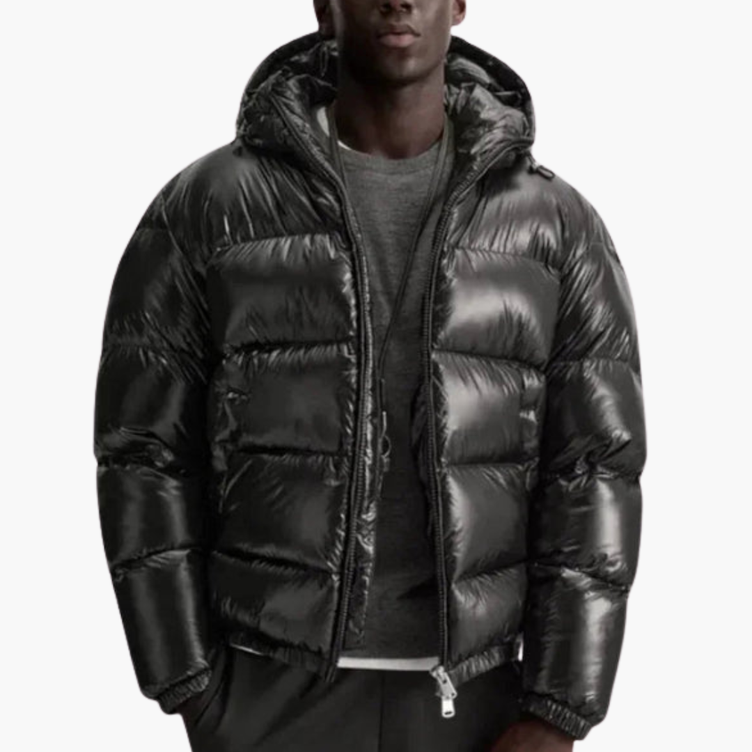 Warm Padded Men's Zip Up Quilted Coat