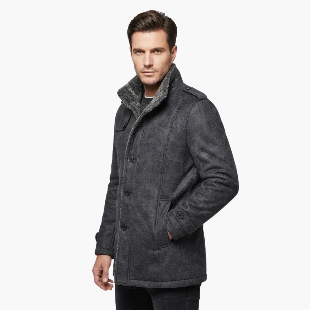 Warm Mens Parka Coat with Pockets