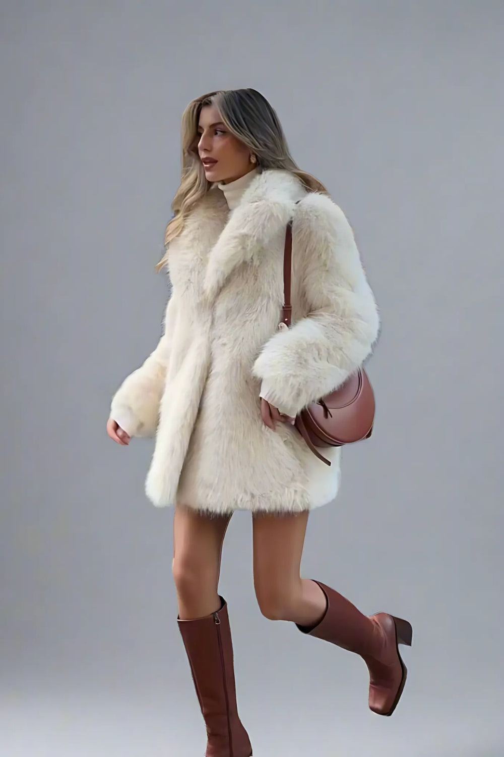 Artificial Fur Women's Coat