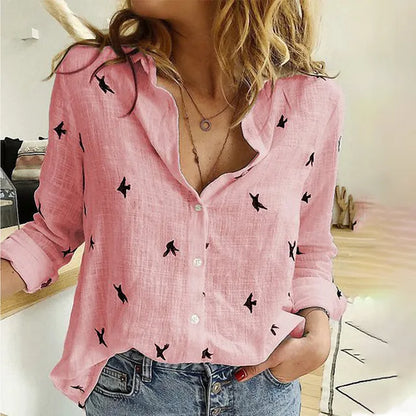 Women's shirt with pattern and buttons | Casual fit