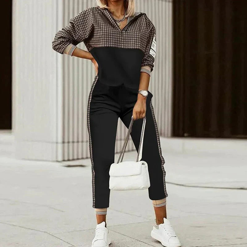 Women's Casual Zip Hoodie & Joggers Set | Two-Piece