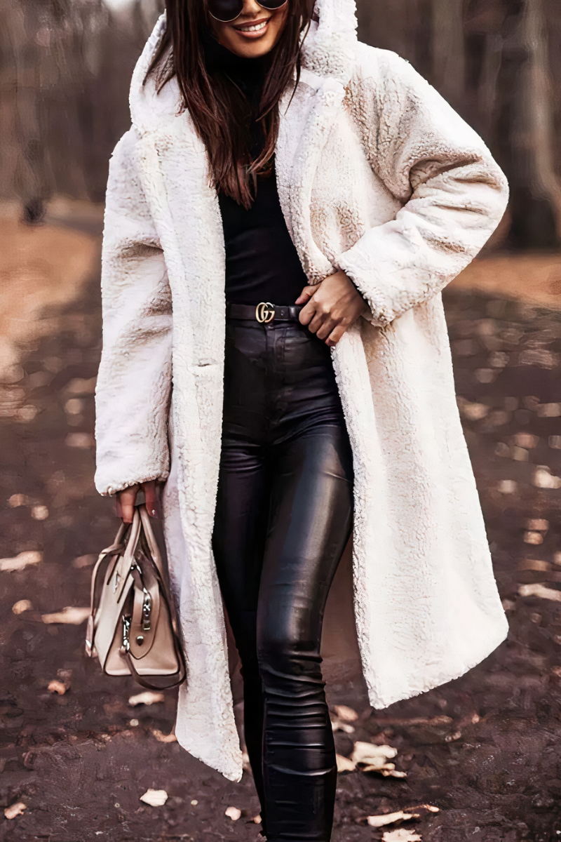 Women's coat with hood | Long fit