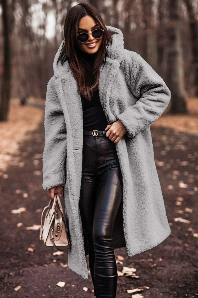 Women's coat with hood | Long fit