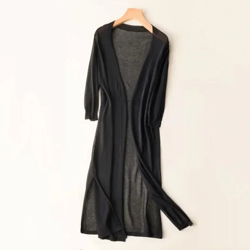Beatrix | Long Cardigan for Women Open Front for Everyday and Office