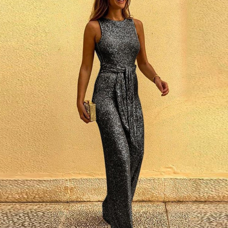 Viola | Women's Jumpsuit for a Wedding with Glitter Sequins