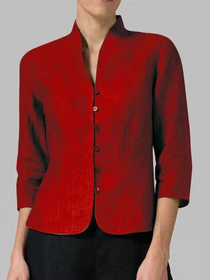 Brynna | High-quality blouse for women with a stand-up collar