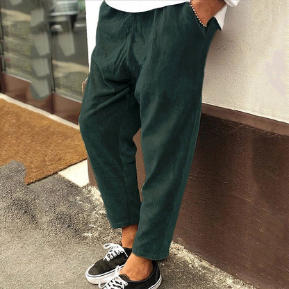 Casual and loose corduroy pants for men - West