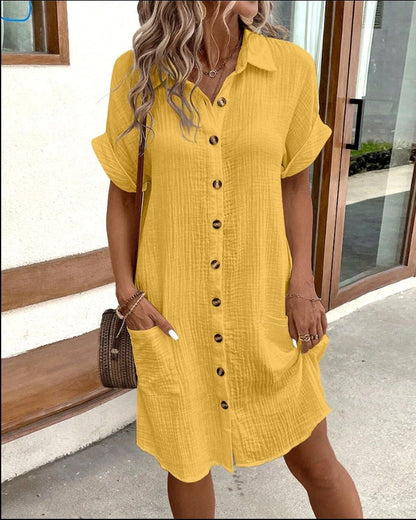 Charlie | Elegant blouse women with V-neck and button closure