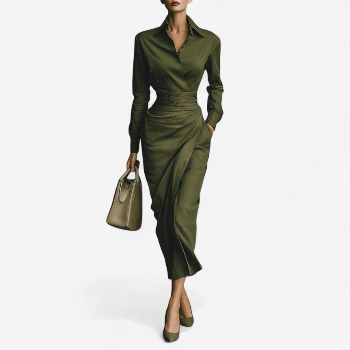 Chic Floral Wrap Dress - Olytrend