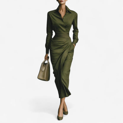 Chic Floral Wrap Dress - Olytrend