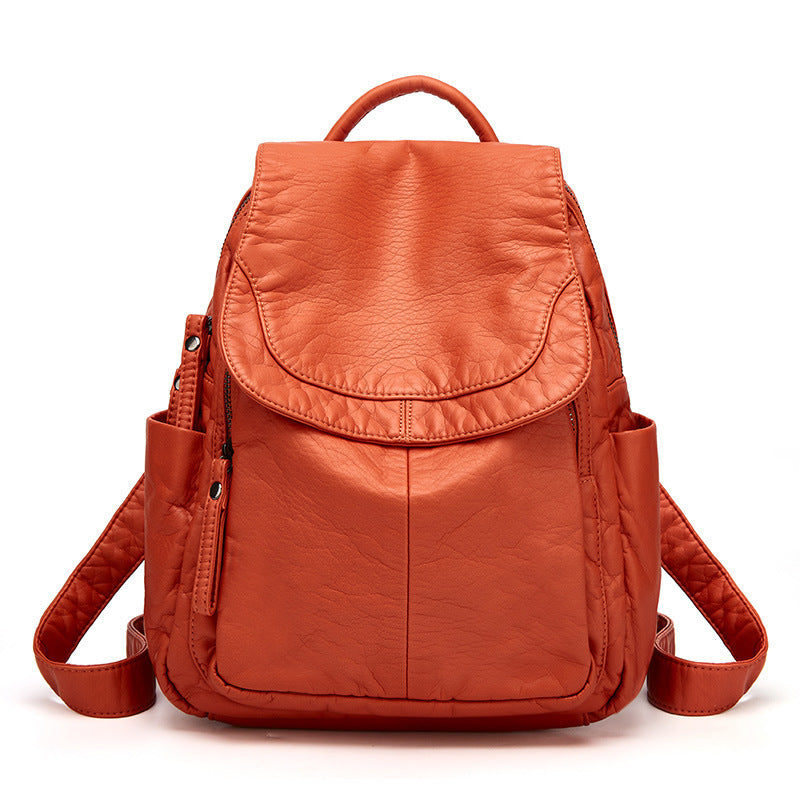 Voguestyle Soft Leather Backpack - Daily Use - Travel Details - Spacious Storage