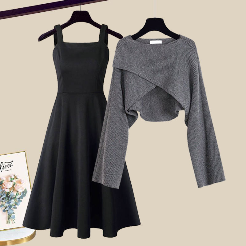 Versatile 2 Piece Knit Dress Set - Olytrend