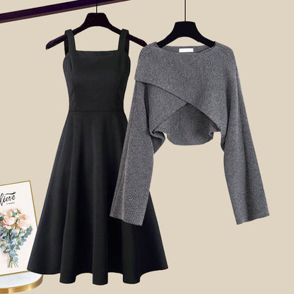 Versatile 2 Piece Knit Dress Set - Olytrend