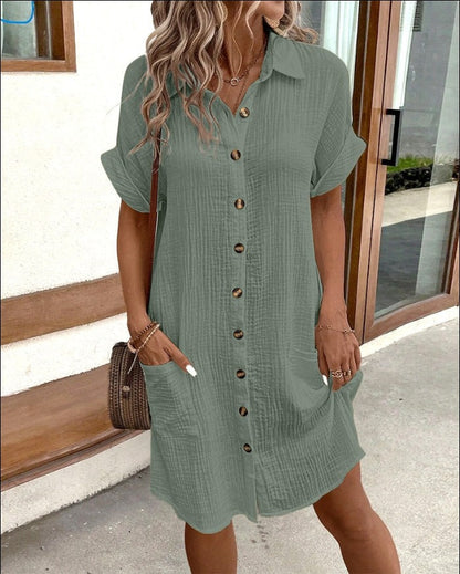 Charlie | Elegant blouse women with V-neck and button closure