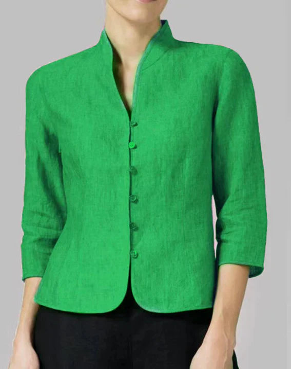 Brynna | High-quality blouse for women with a stand-up collar
