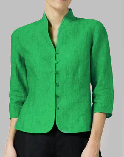 Brynna | High-quality blouse for women with a stand-up collar