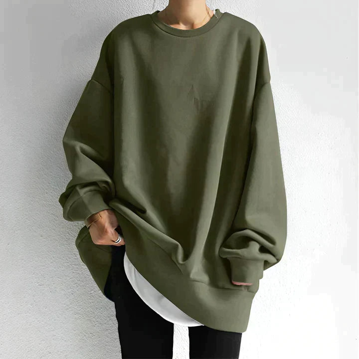Women's sweatshirt in loose fit | long sleeve