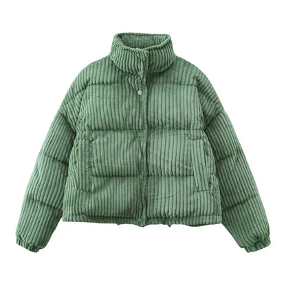 Women's premium corduroy winter coat