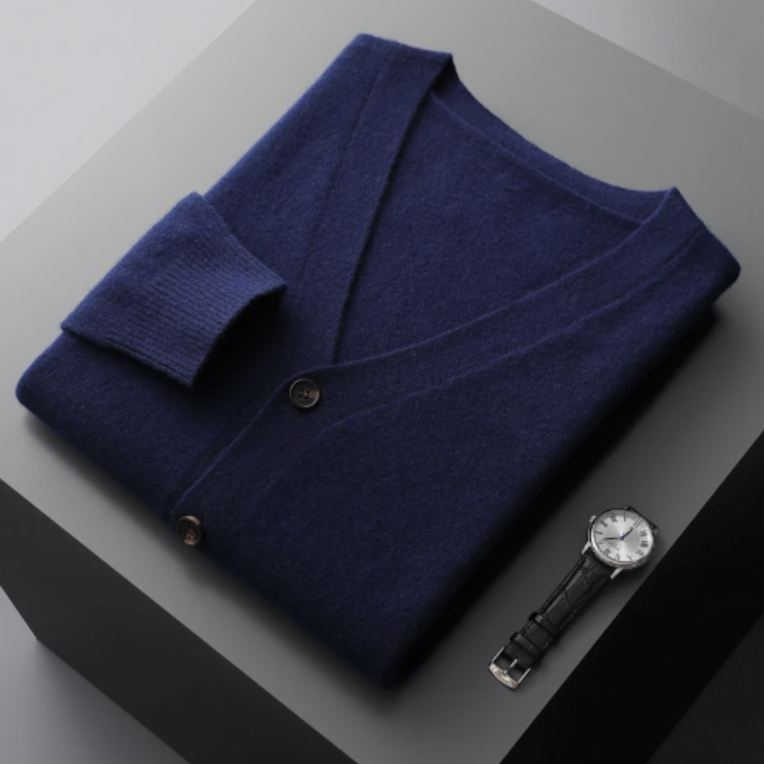 Cardigan with Button Front for Men