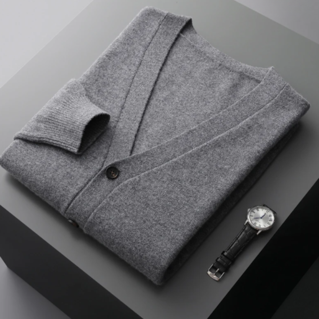 Cardigan with Button Front for Men