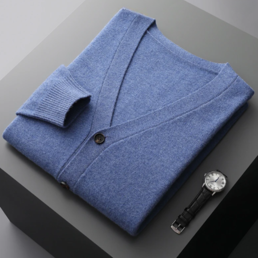 Cardigan with Button Front for Men