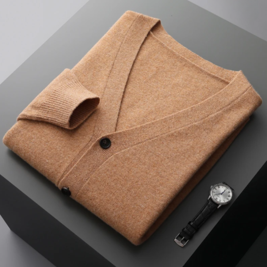 Cardigan with Button Front for Men