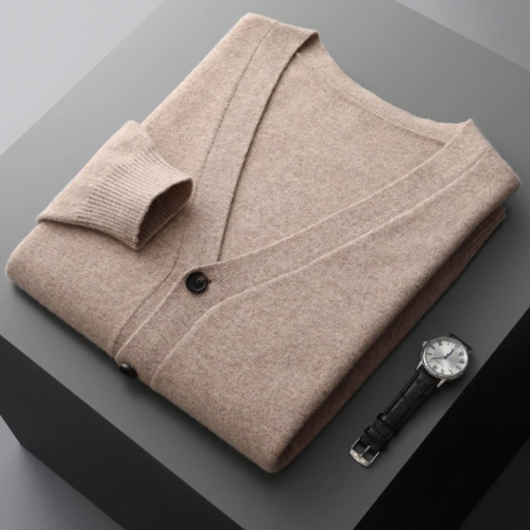 Cardigan with Button Front for Men