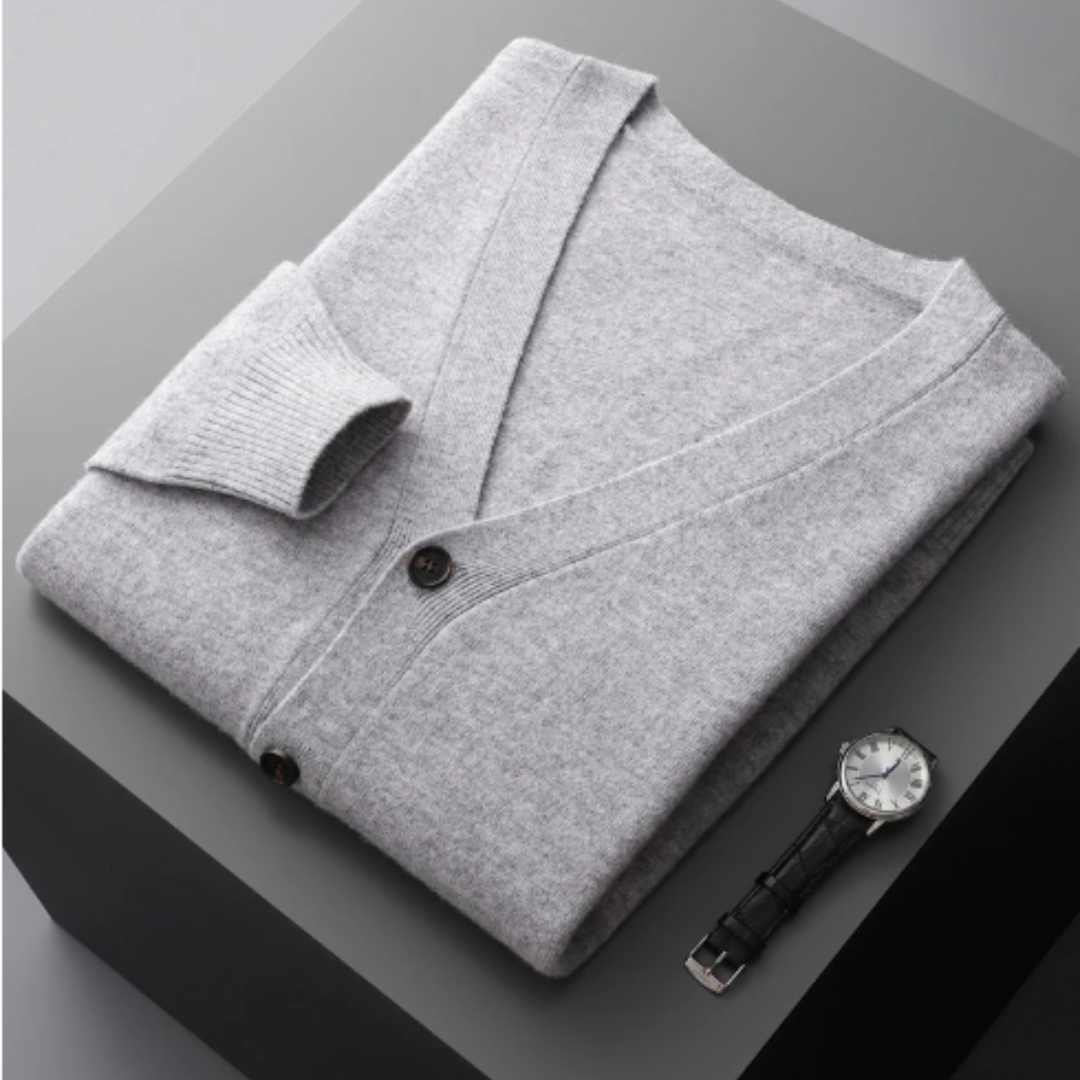 Cardigan with Button Front for Men