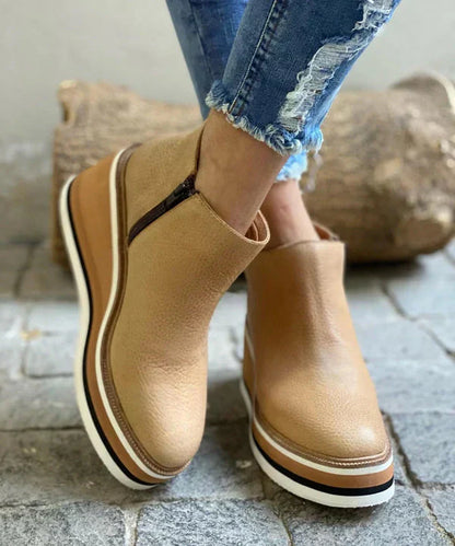 Women's Comfortable Platform Ankle Boots | Wedge Heel