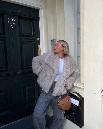 Aliza | Elegant Fur Winter Coat for Women